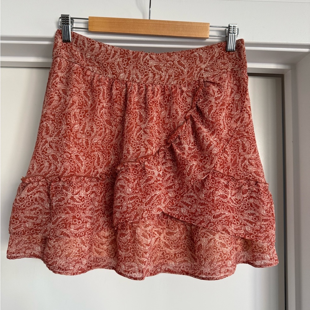 Sezane Carolina Red Skirt